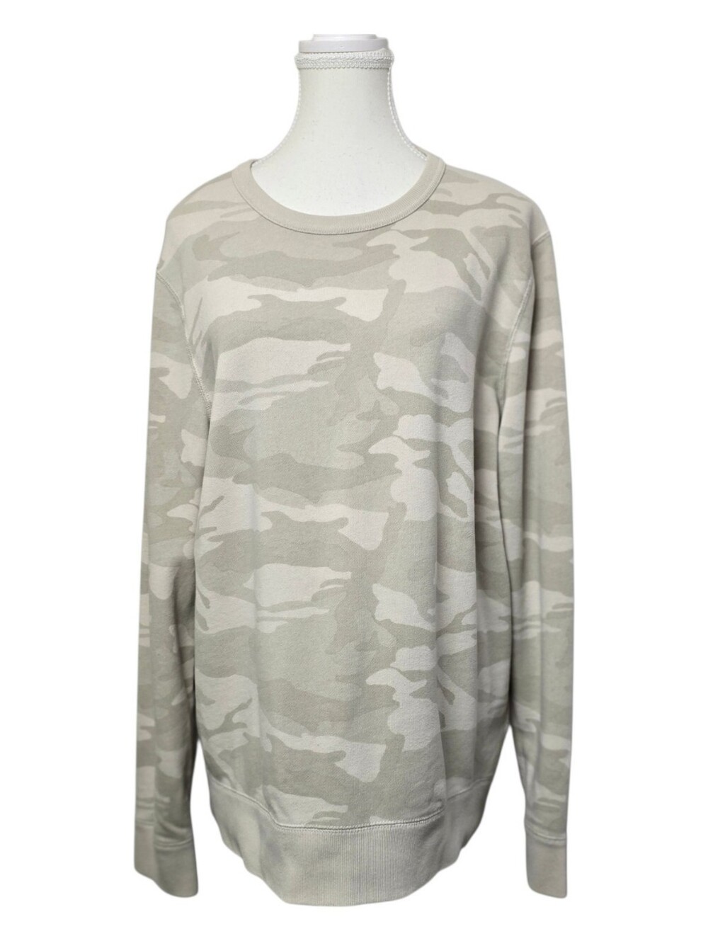 Abercrombie & Fitch Women’s Camouflage Cream Crewneck Sweatshirt Size M Casual